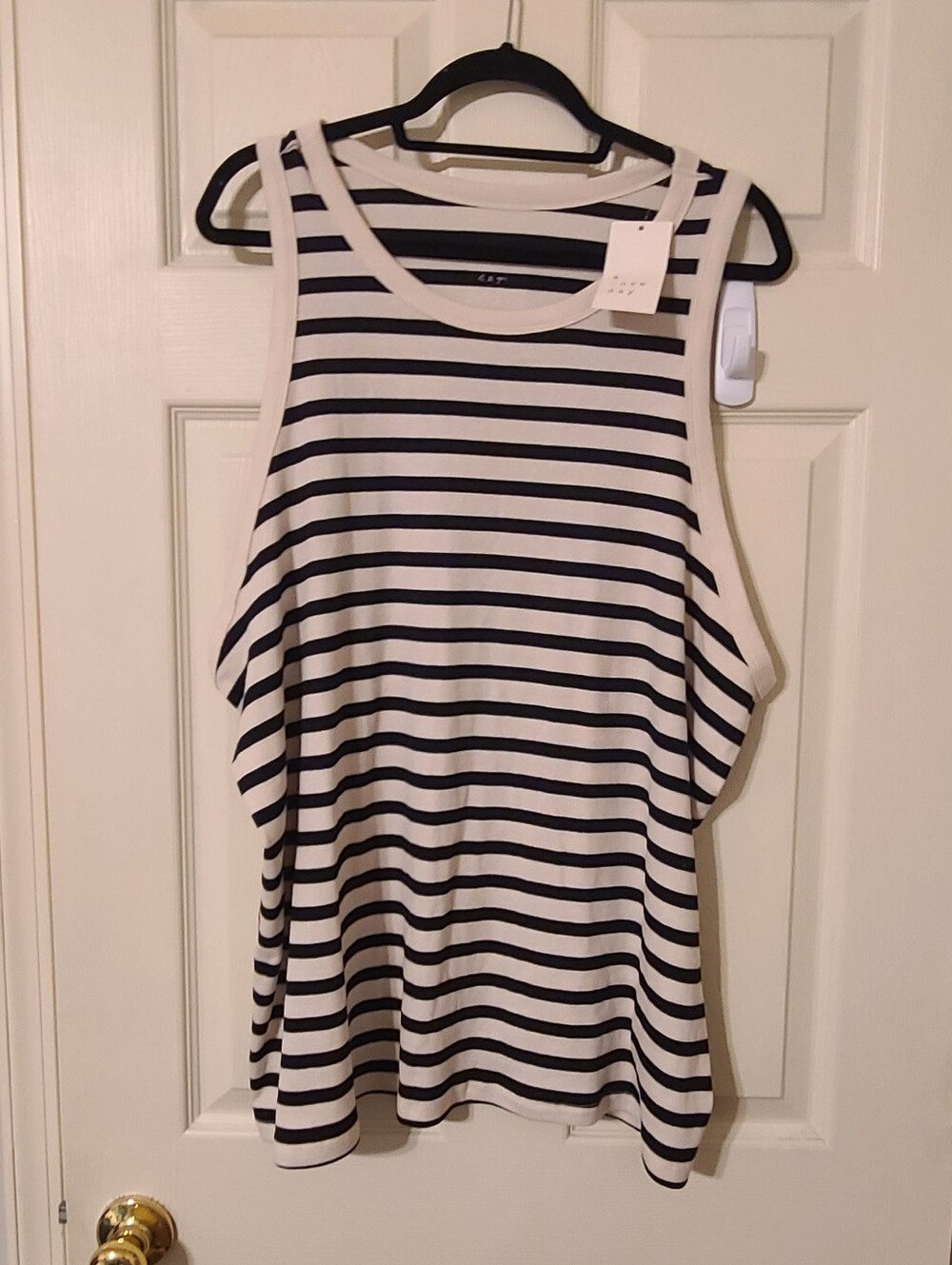 A New Day Striped Tank Top - Black & White